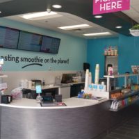 Planet Smoothie Franchise with bright blue walls