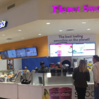 Planet Smoothie Franchise connected to Auntie Anne's inside a mall