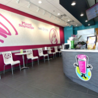Planet Smoothie Franchise the inside of a Planet Smoothie