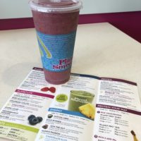 planet smoothie smoothie on table